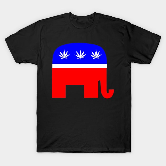 Republican Toker, 420 politics, legal weed pot T-Shirt by AltrusianGrace